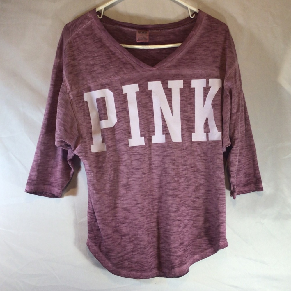 PINK Victoria’s Secret Size XS Maroon Slouchy Tee Soft Girl Cozy Lounge Top